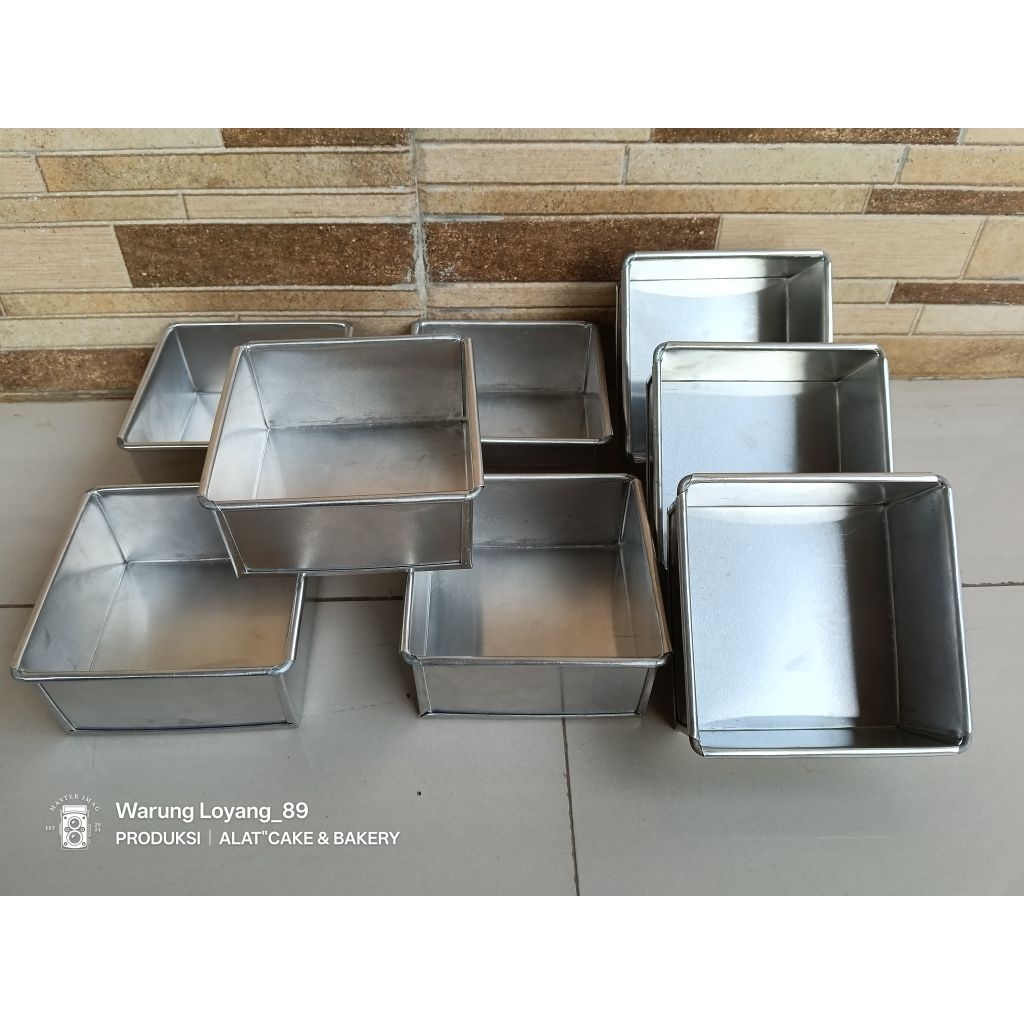 Loyang kotak ukuran 10x10x5
