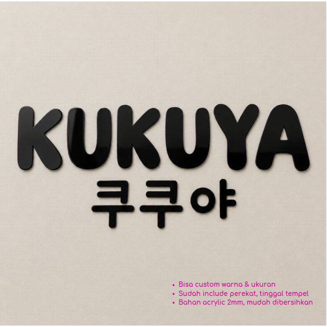 Produk Custom Huruf Acrylic (Huruf Timbul) – Nomor Rumah, Nama Toko, Kantor, Cafe & Event