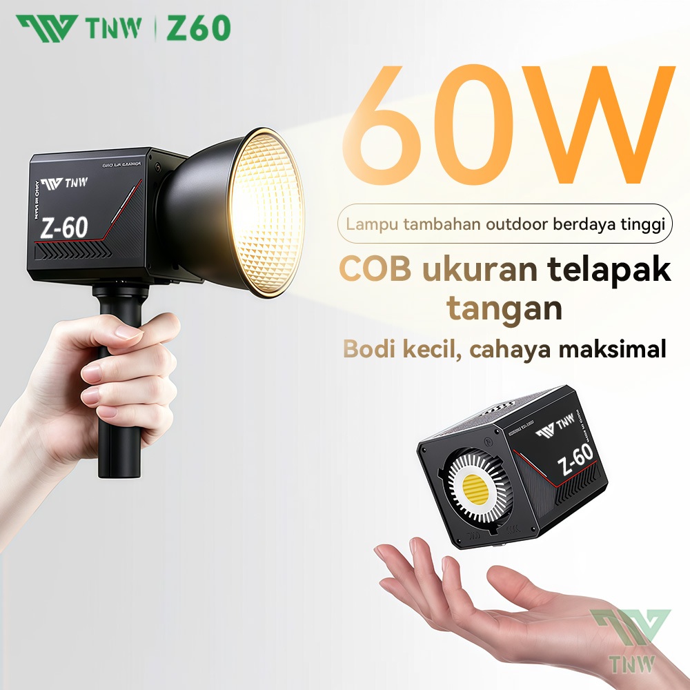 TNW Z60 Rechargable LED Video Light Portable Softbox Lighting Professional Fotografi Light 2800K-750