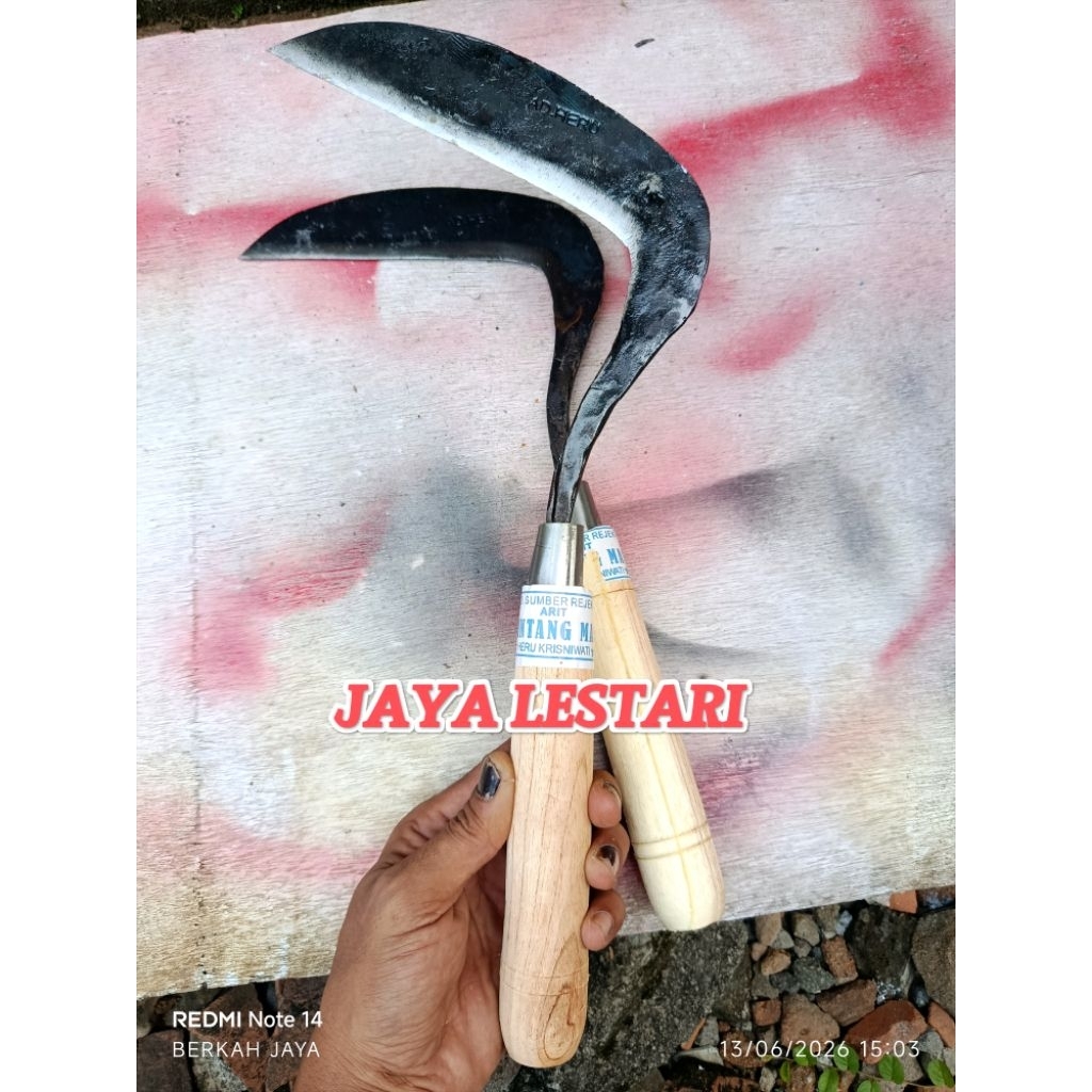 Sabit rumput baja asli super tajam pemangakas rumput Tradisional Bahan Baja Gergaji Kualitas Bagus