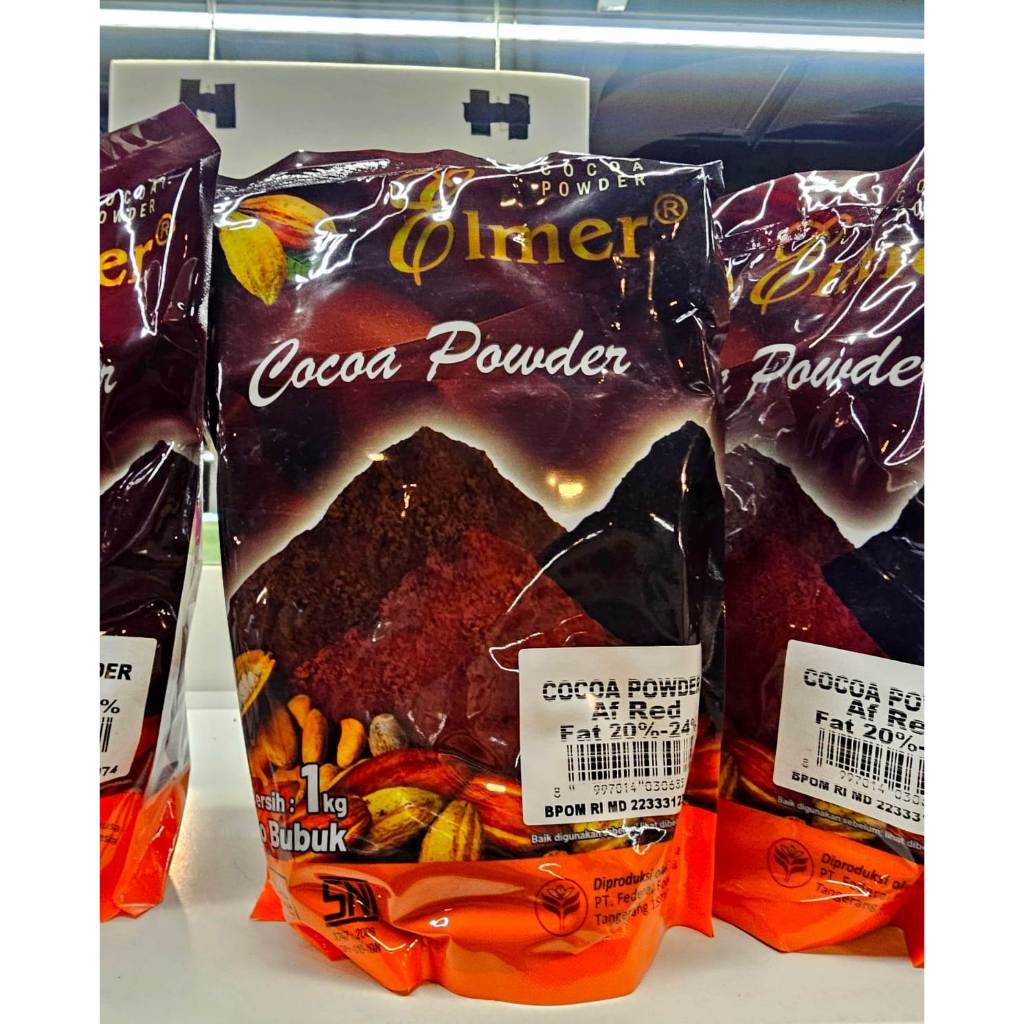Coklat Bubuk Elmer AF Red 1kg - Aroma Coklat Kuat, Warna Menawan, Ideal untuk Kue dan Minuman