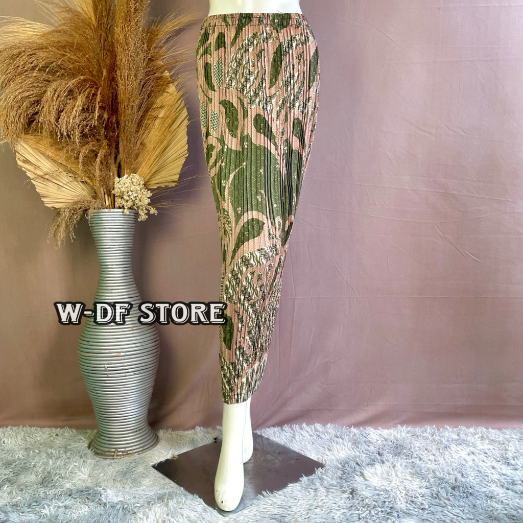 Rok Plisket Batik Bawahan Kebaya Rok Batik Wisuda Rok Batik Full Karet