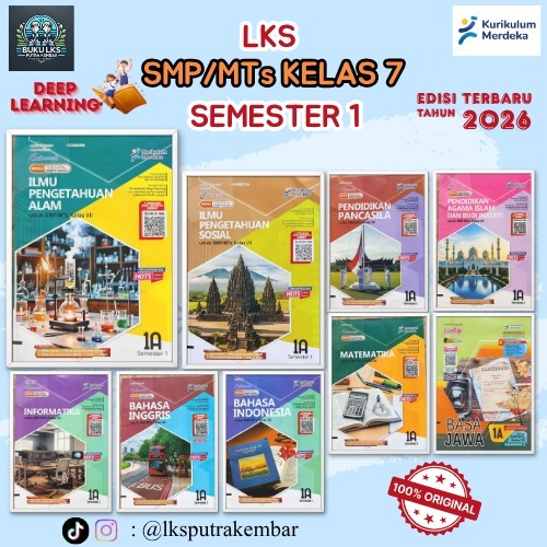 LKS SMP MATEMATIKA, BAHASA INDONESIA, PKN, IPA, IPS, BAHASA INGGRIS, PAI, DAN PENJAS UNTUK SMP KELAS