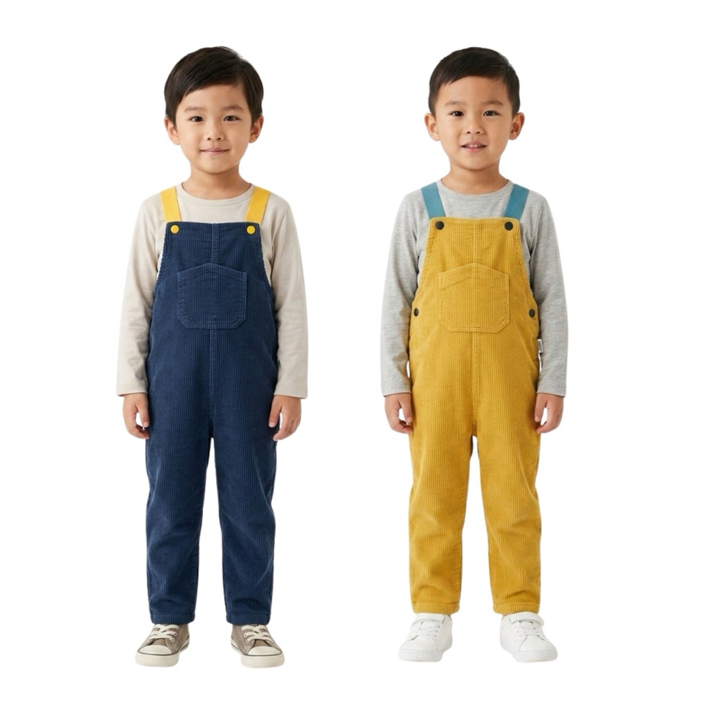 OVERALL KIDS UNISEX / OVERALL CORDUROY ANAK / BAJU MONYETAN ANAK CORDUROY