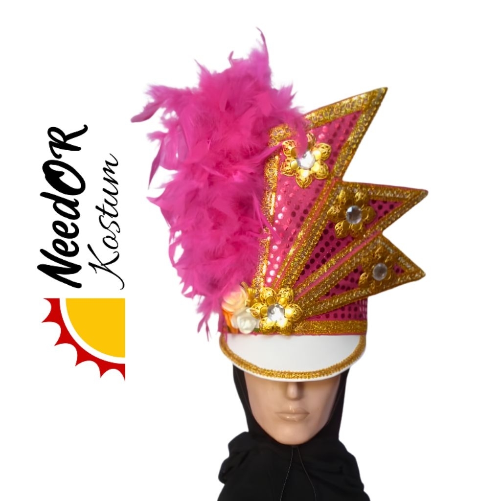Topi Mayoret/Hiasan kepala/Headpiece/kostum mayoret needor/topi mayoret needor/topi mayoret viral/to