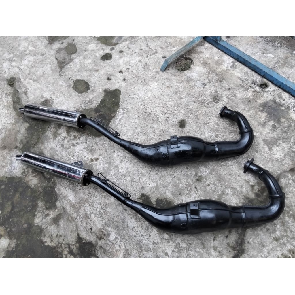 Knalpot ninja rr new/old tanpa katalis original copotan