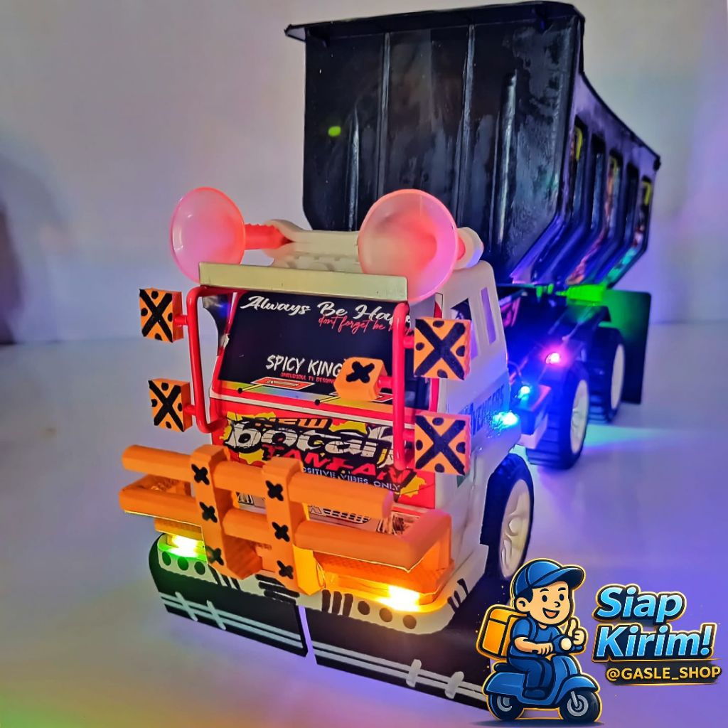 Mobil mobilan anak truk oleng pasir variasi lampu kedap kedip