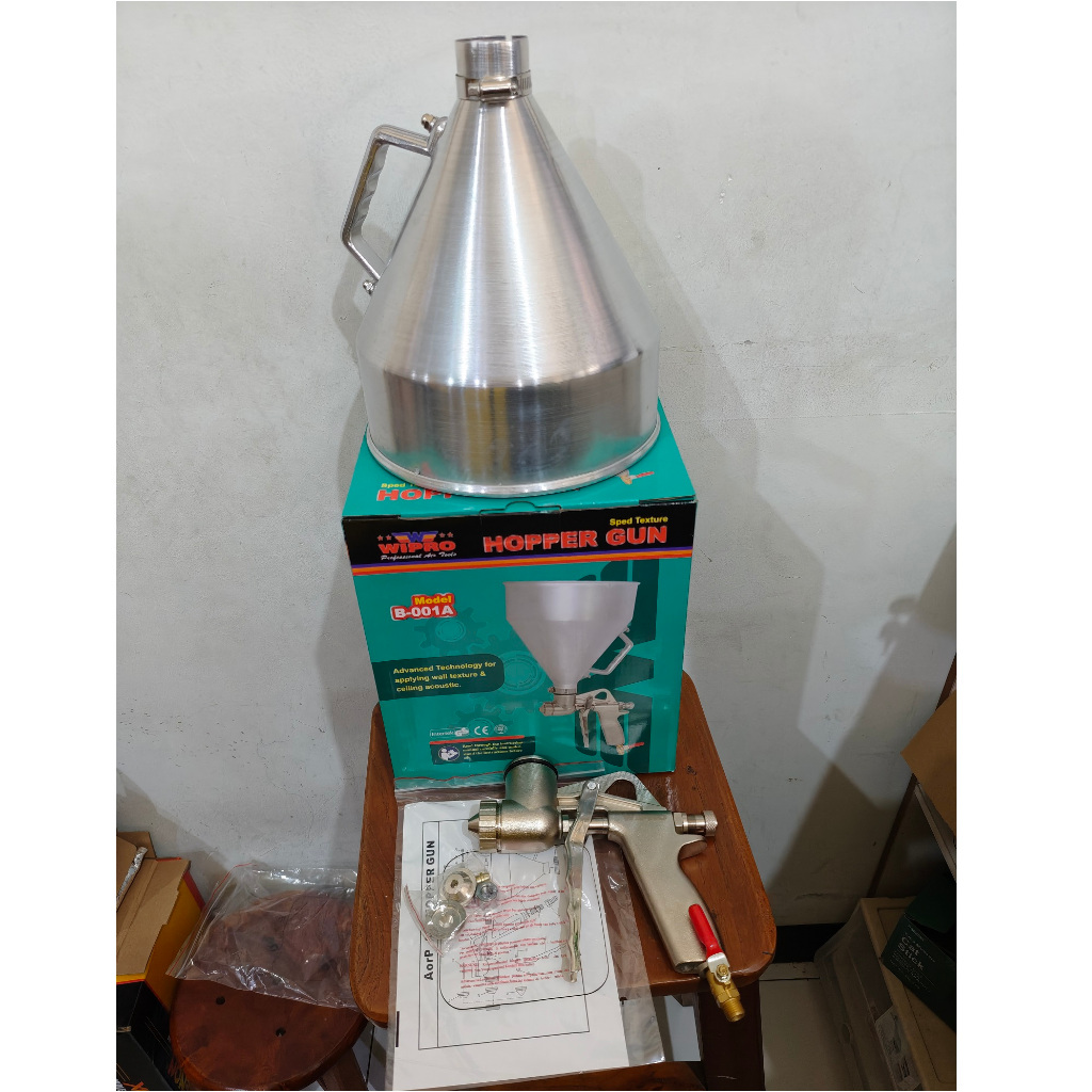 WIPRO Spray Gun Texture - Hooper Gun - Alat Semprot texture - Cement Gun HEAVY DUTY
