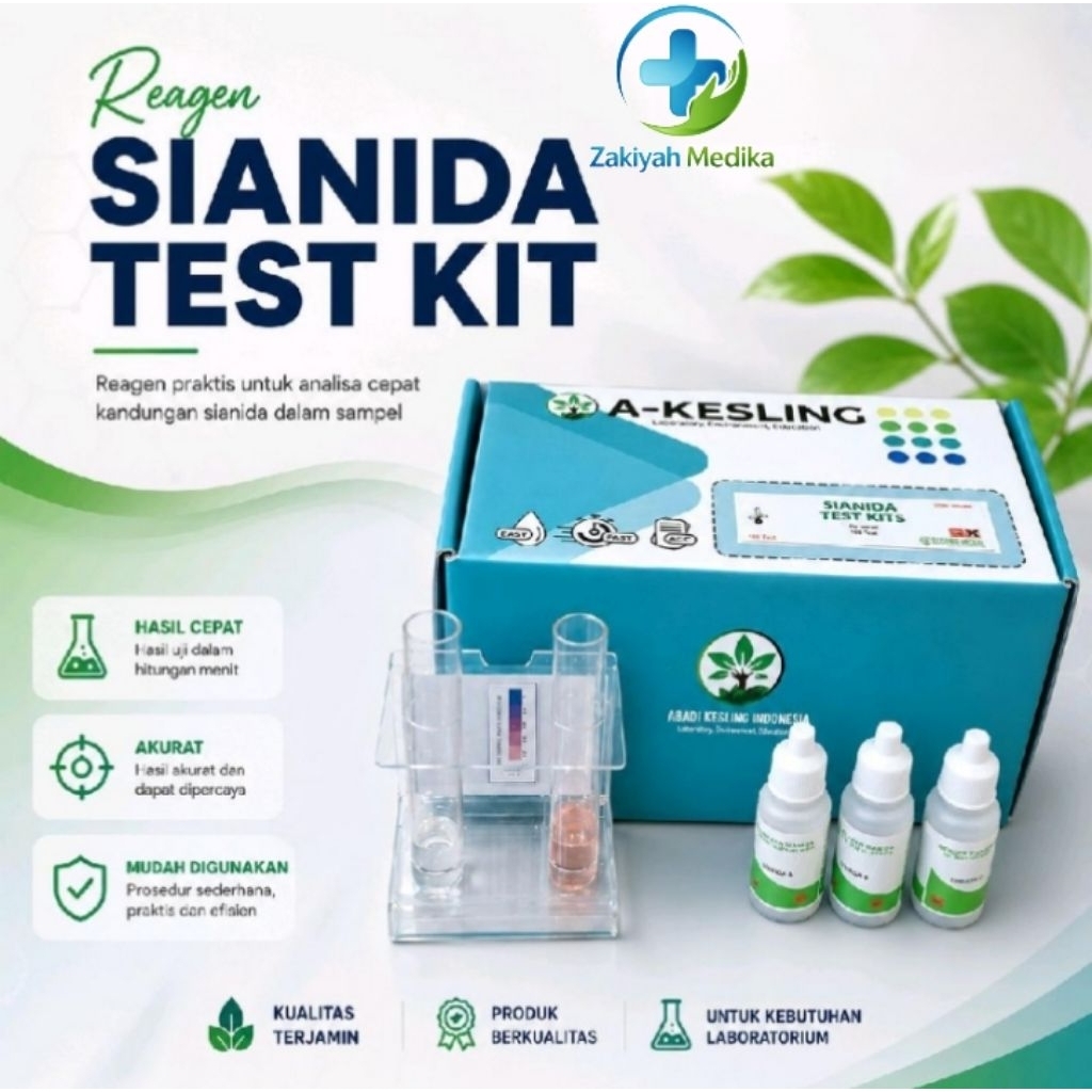 Test KIT  A Kesling  Pengukur Kualitas Makanan Borax, Formalin, Nitrite, Arsenik, Rodamin, Methyl Ye