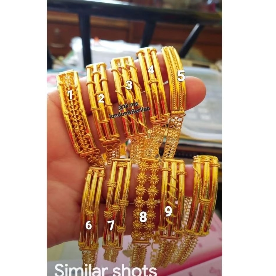 gelang tangan varian - emas asli 24k (LM)- emas 99,99- 30 gr