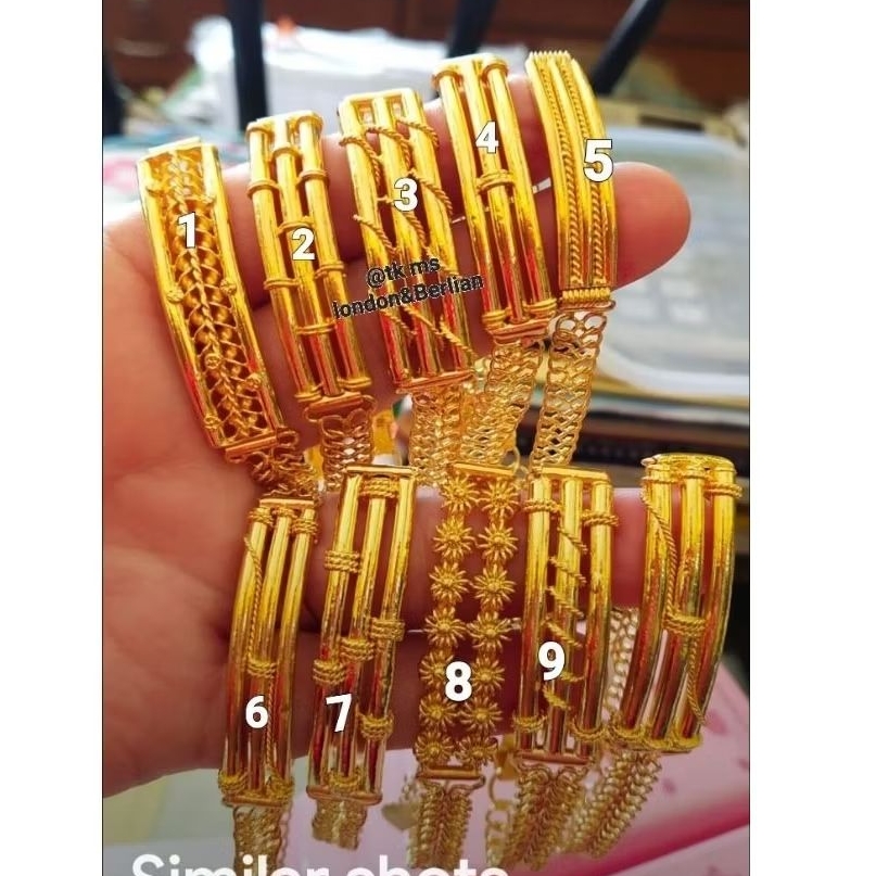 gelang bambu - emas 24k (LM)-emas 99,99- 20gr