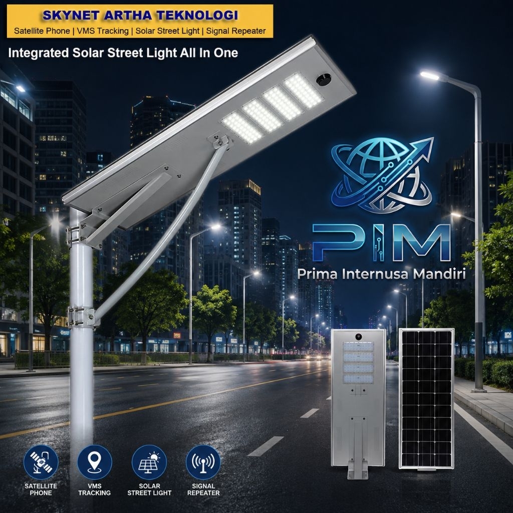 LAMPU PJU TENAGA SURYA (PJUTS) ALL IN ONE 100W IC - AIOM100