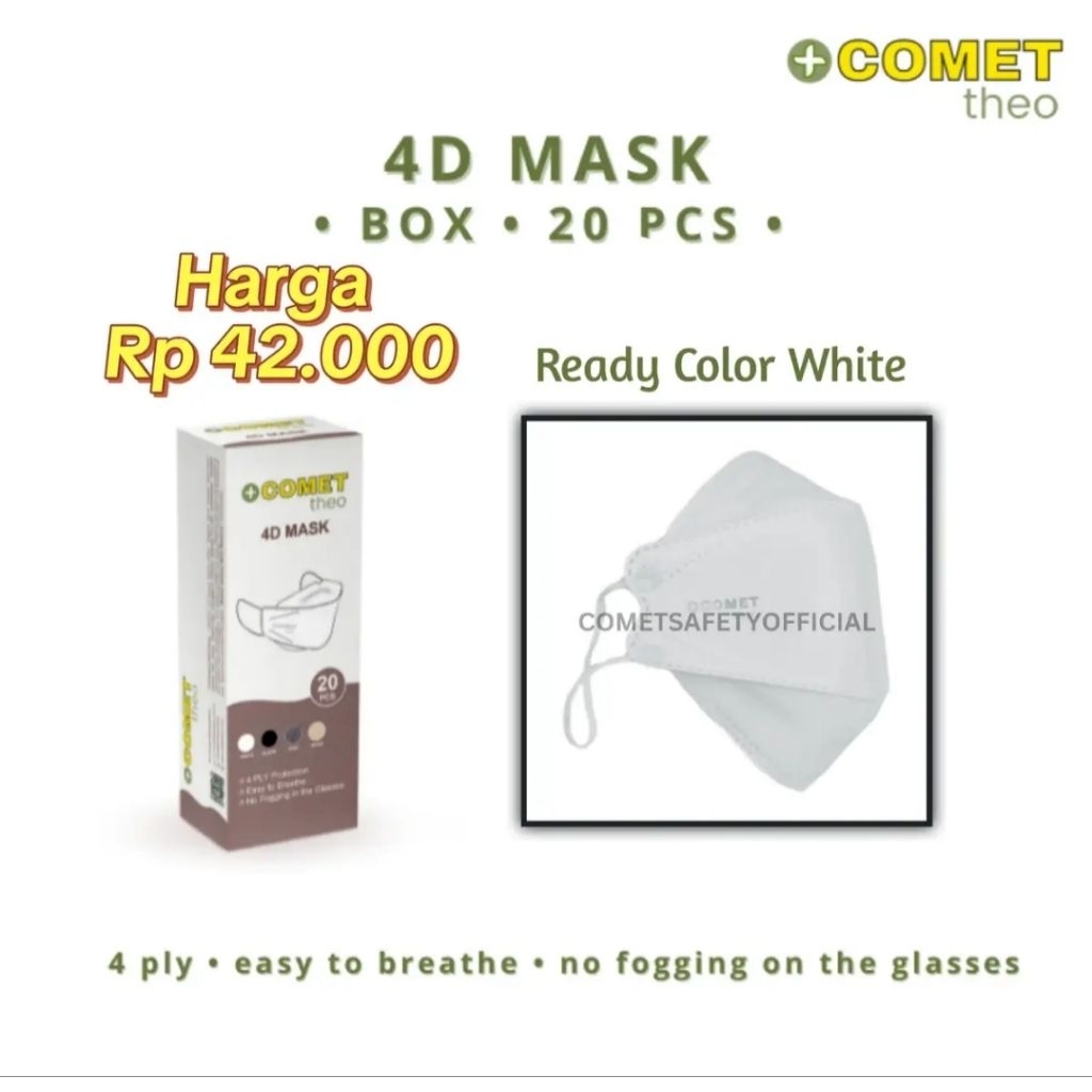 Masker COMET Theo 4D, 1 box, isi 20 Pics