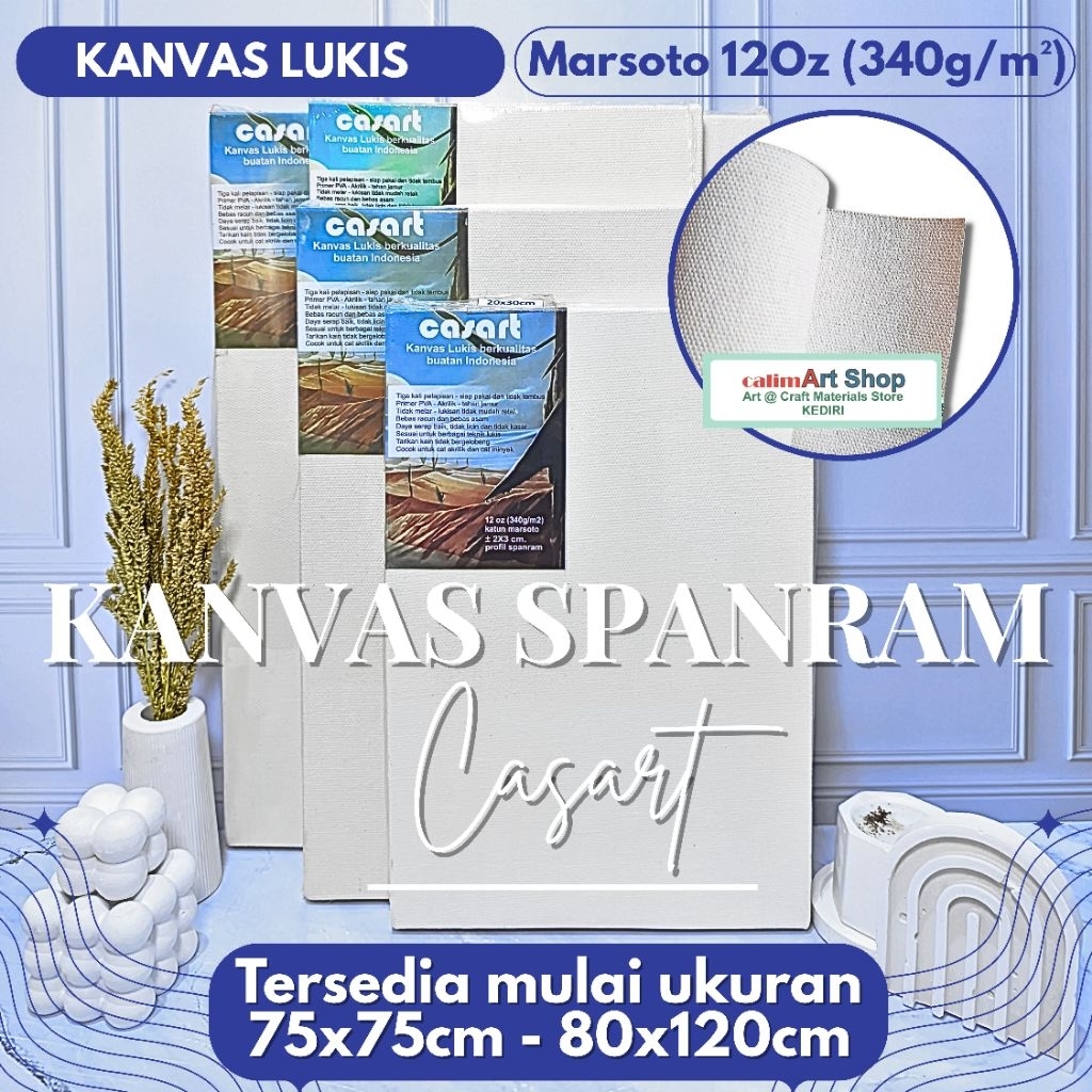 Kanvas Lukis Casart 80x90cm  - Kanvas Siap Lukis Premium