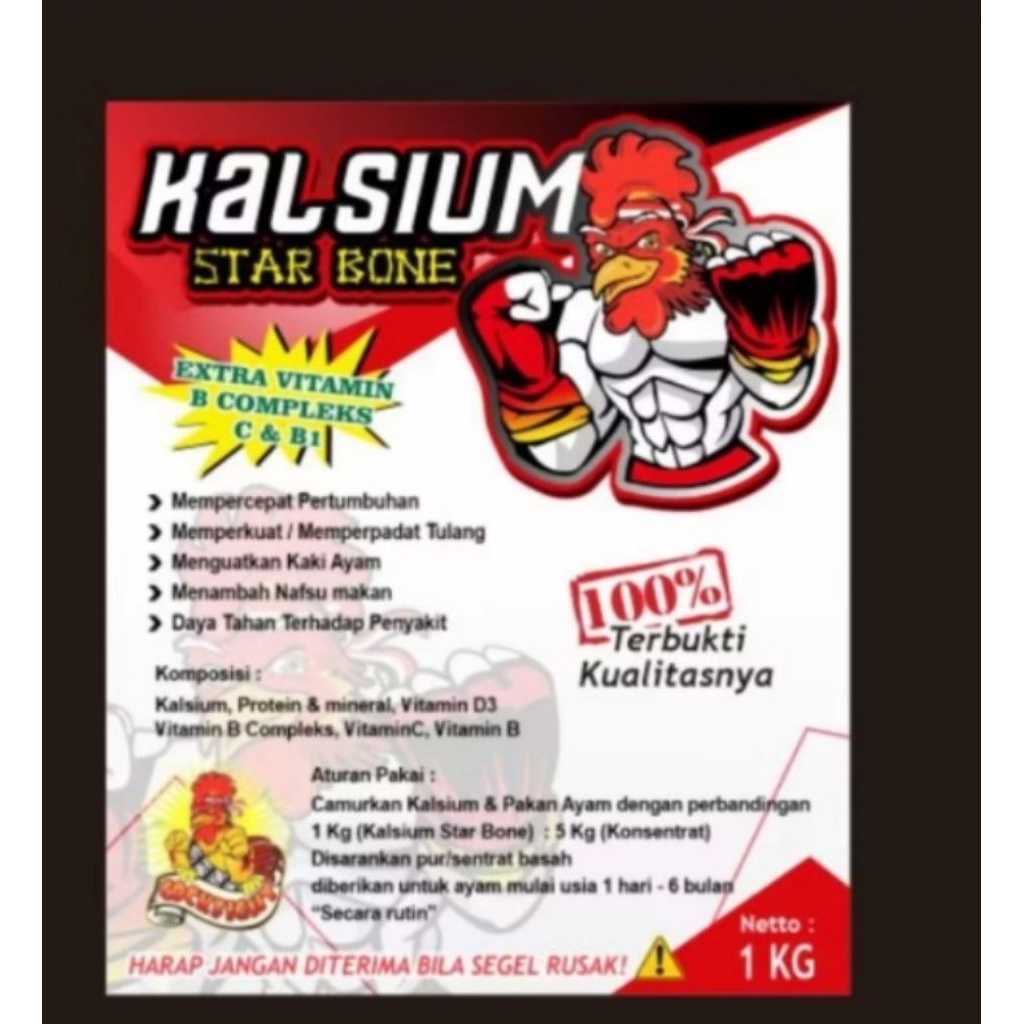 Kalsium / Calsium ayam 1 kg suplemen ayam vitamin ayam laga