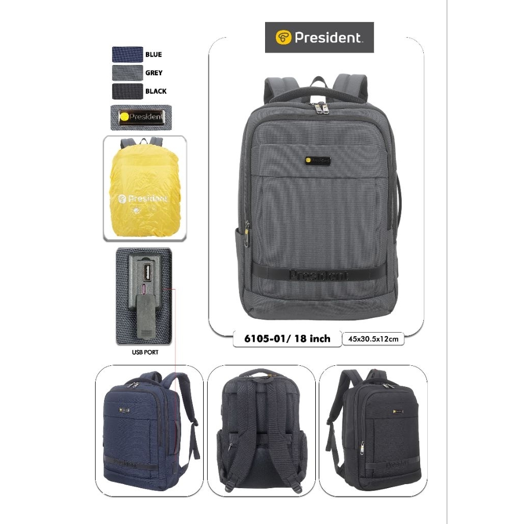 PRESIDENT - RANSEL PRESIDENT 6106 - 01 | TAS RANSEL PRESIDENT LAPTOP | TAS KANTOR LAPTOP