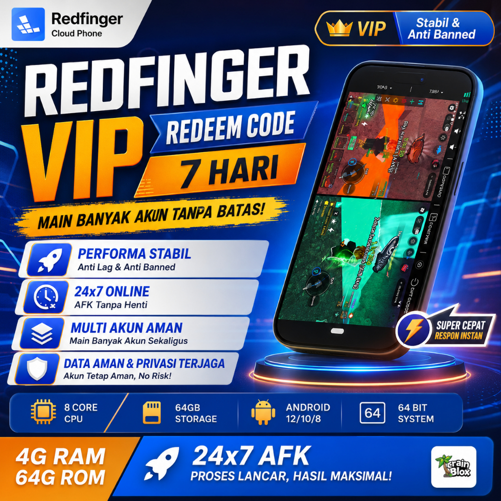 Redfinger RF Cloud Phone 7 Hari Kode Redeem