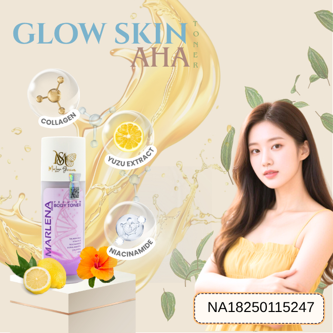 MARLENA SKINCARE PAKET HB DAY AND NIGHTTONER YUZU WITH COLLAGEN TONER STRONG ANGGURBODY SOAP ARBUTIN