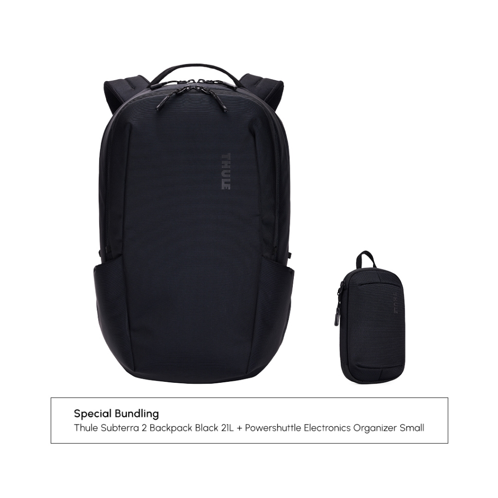 Bundling Thule Subterra Backpack 21L Dark Slate + Thule Subterra Powershuttle Small Black