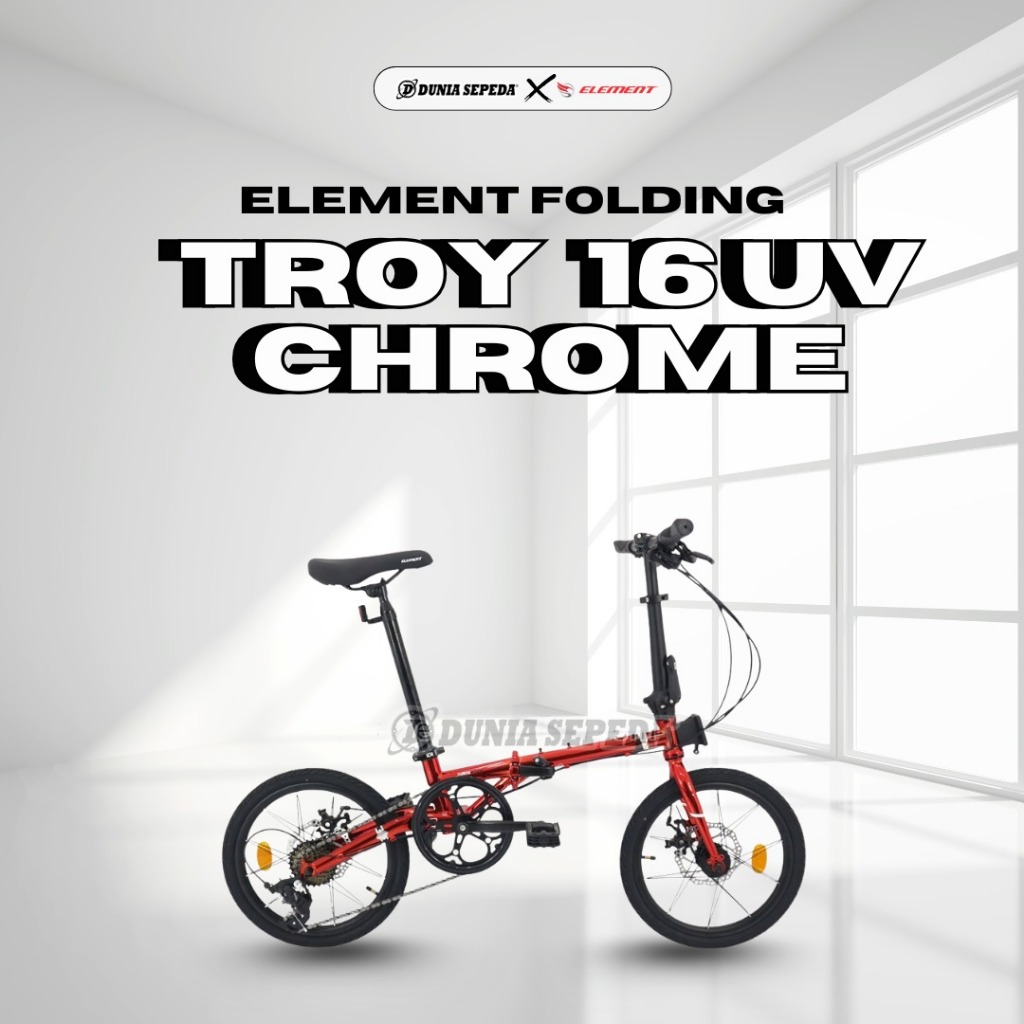SEPEDA LIPAT ELEMENT FOLDING TROY 16 KUV CHROME