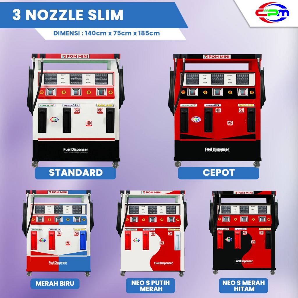 Pom Mini - Pertamini Digital 3 Nozzle Slim 2x110 + 1x210 (CPM)