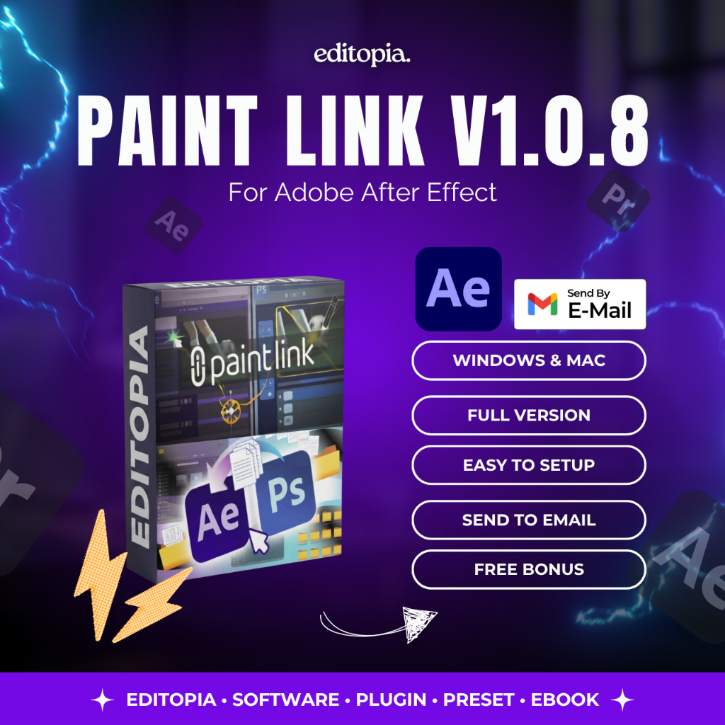 (Win/Mac) Paint Link v1.0.8 Aescripts - For After Effect