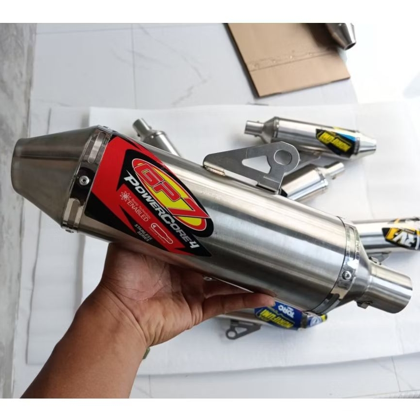 exhaust racing GP7 POWERCORE4 Muffler only inlet38mm stainless