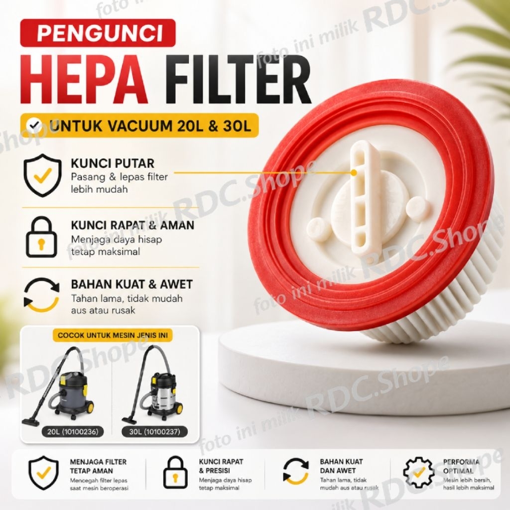 Pengunci Hepa Filter Krisbow / Kunci filter Vacuum wet & dry krisbow 30L &  20L