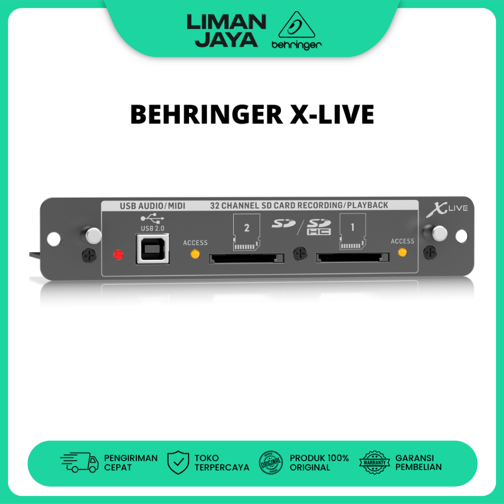 Behringer X-Live Expansion Card X32 SD Card SDHC Recording Multitrack X Live XLive