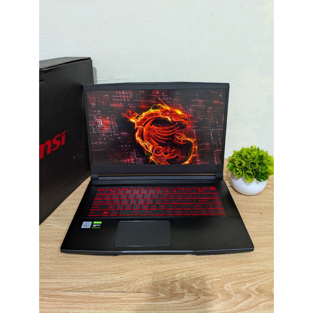 LAPTOP GAMING MSI GF63 10SCSR INTEL CORE i7 GEN 10 RAM 8GB/512GB GTX 1650Ti 4GB 15,6"IPS 144Hz MULUS