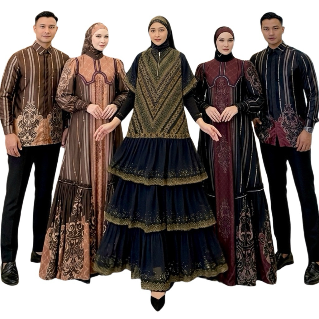AURAKAY SARIMBIT GAMIS DRESS CERUTY AROPAH SAADAH SET HIJAB ORI BY AURAKAY 7698 7351