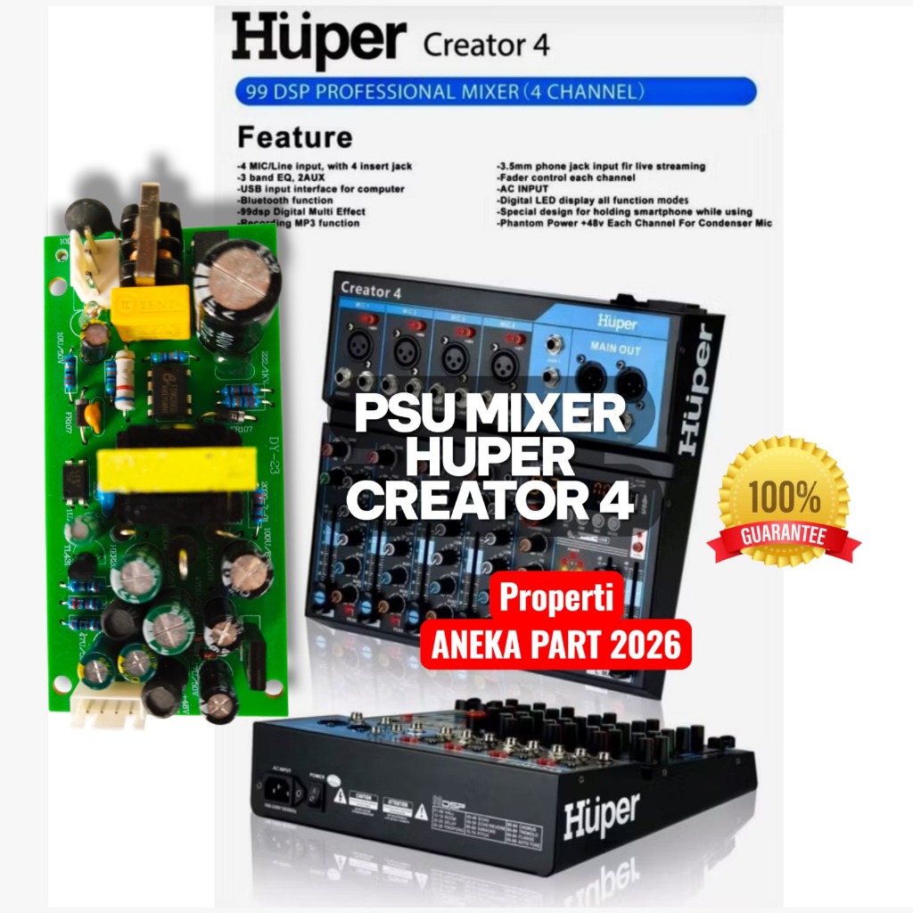 POWER SUPPLY MIXER HUPER CREATOR-4 PSU AUDIO MIXER HUPER CREATOR 4 CREATOR4