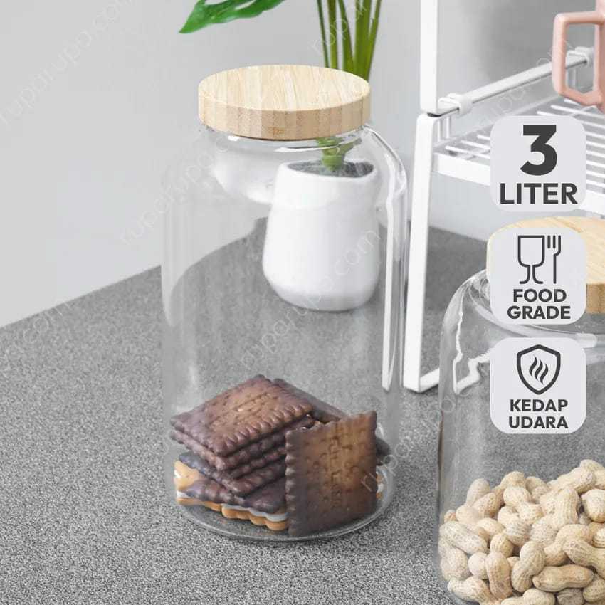 (HARGA INCLUDE BUBBLE WRAP) INFORMA TOPLES KACA WILLEN 3000 ML TOPLES LEBARAN // TOPLES KUE LEBARAN 