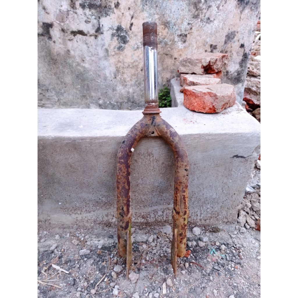 Fork sepeda bmx 20 wimcycle metalizer Stertube 15 mm second antiq