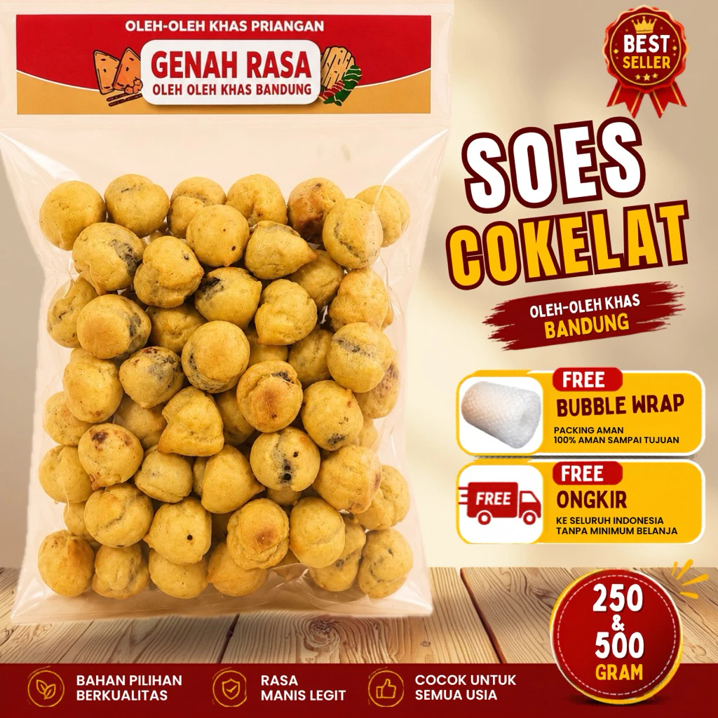 Soes Cokelat Kering Lumer 250 g & 500 g