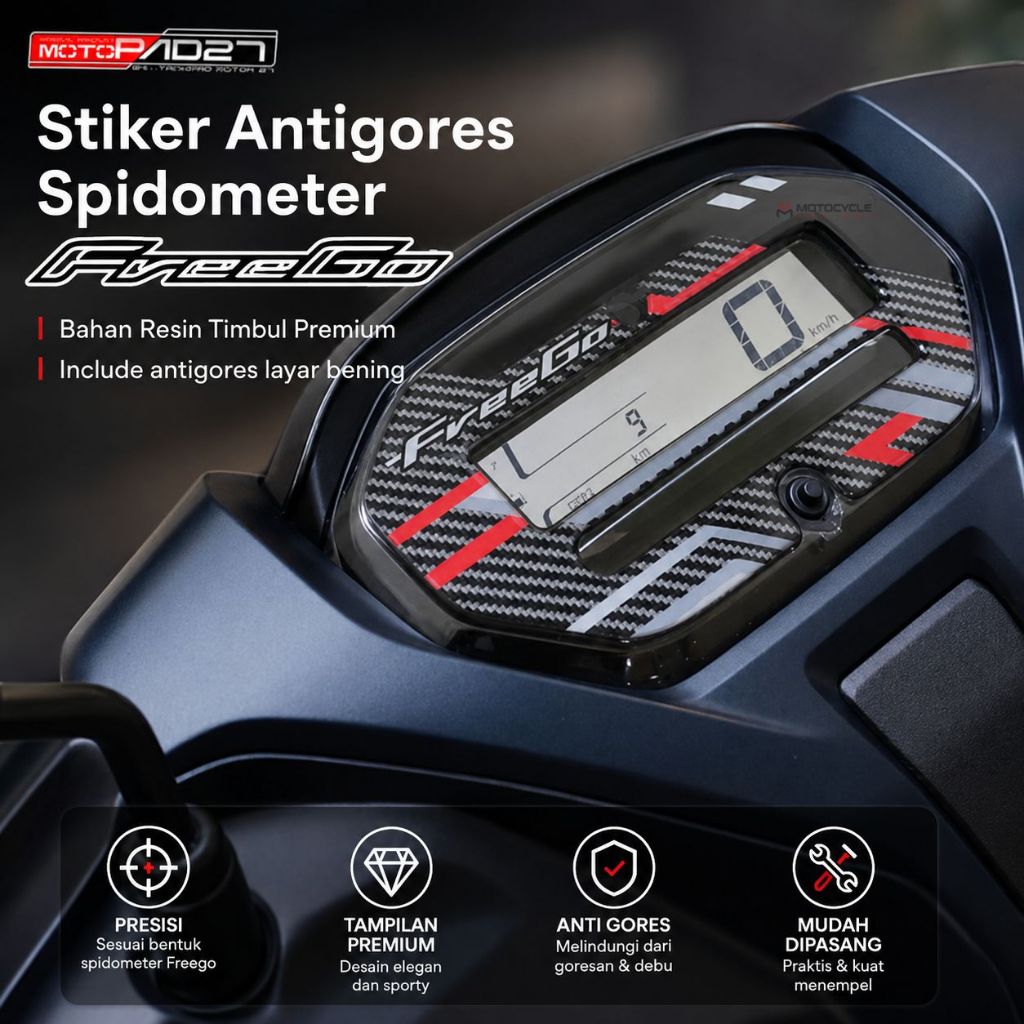 Stiker Antigores Freego New Stiker Spidometer Freego New