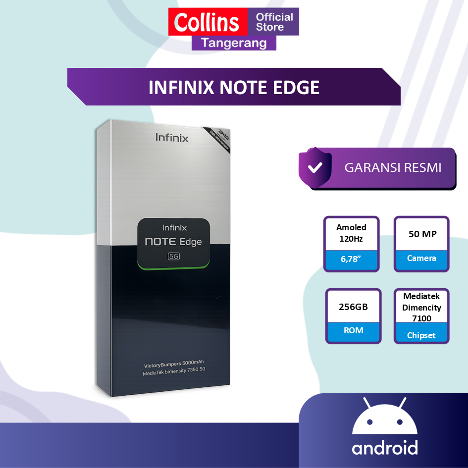 Infinix Note Edge 5G RAM 6/128GB  8/ 256GB Garansi Resmi Infinix