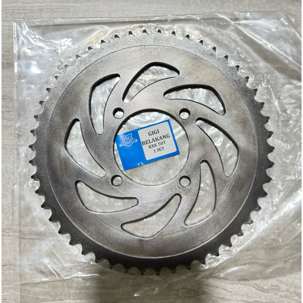 GIGI TARIK GEAR GIR BELAKANG BLK 50T RXKING RXK, JUPITER Z, JUPITER MX, VEGA R NEW PNG ( 50 T )