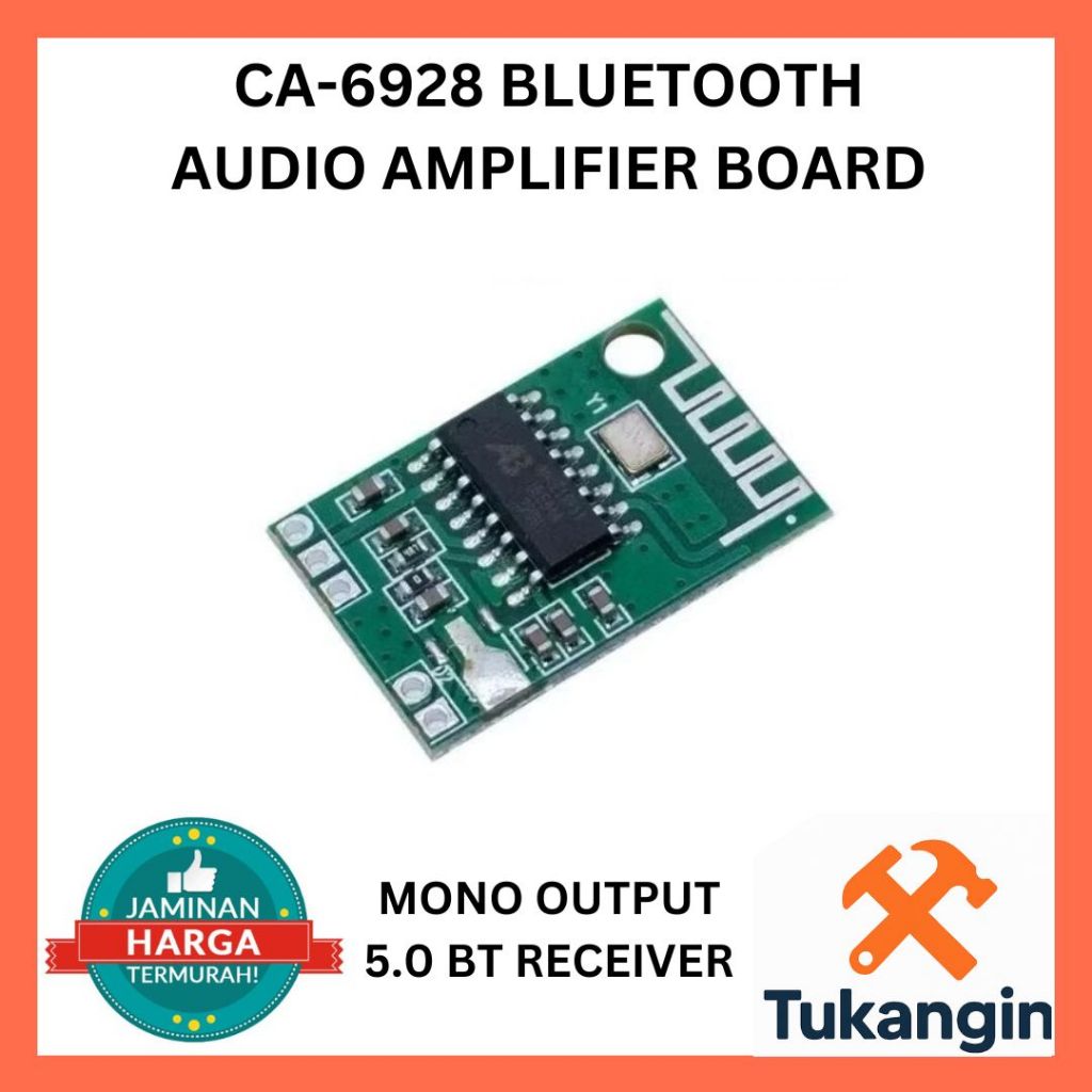 CA-6928 Bluetooth Audio Receiver 5.0 Mono Output Heatsink Fan Modul Bluetooth Speaker Amplifier