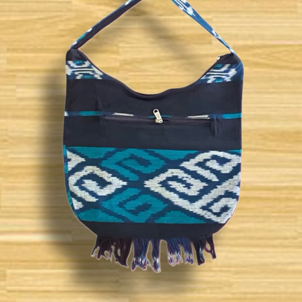 Tas Tenun Selempang Besar Dengan Tali Tenun Troso Motif Toraja Tenun Dayak Tas Simpel