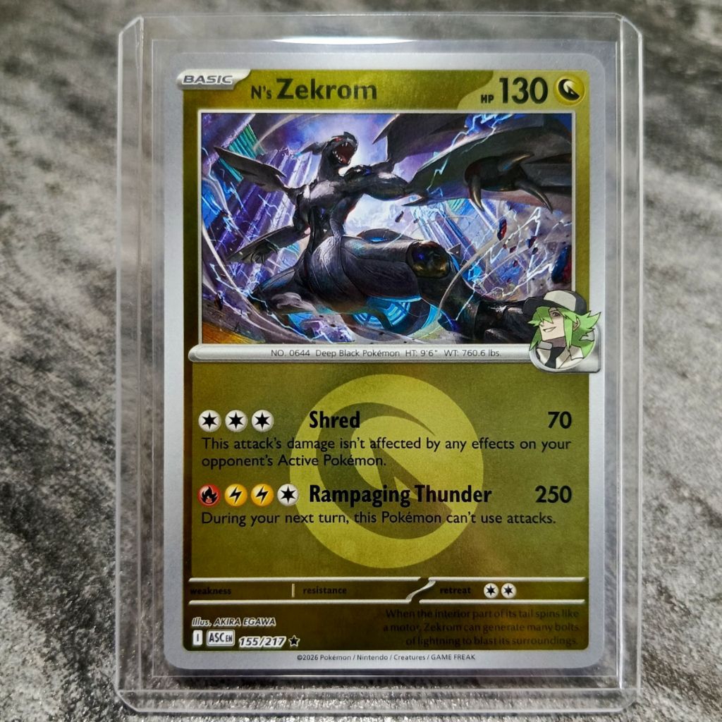 zekrom holo mirror pattern elemen kartu pokemon TCG english asli original | sedia juga pokemon AR / 