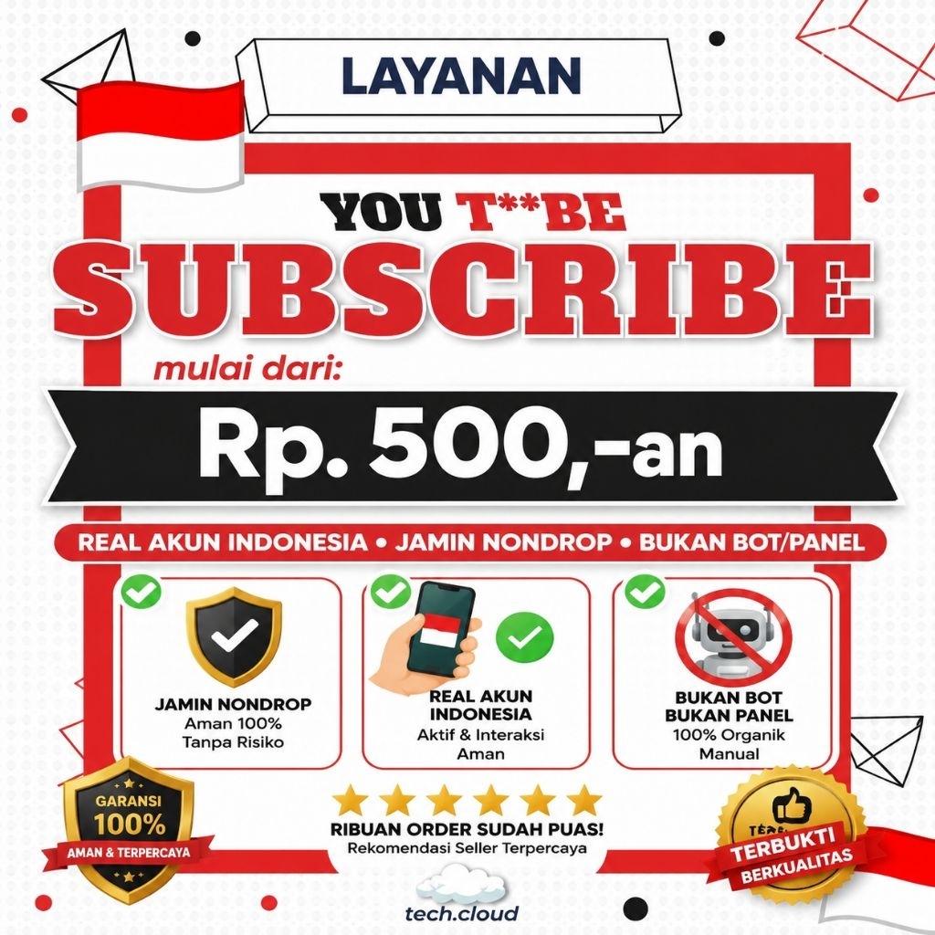 LAYANAN SUBSCRIBER YOUTUBE INDONESIA REAL LOLOS | 100% Aman Bergaransi