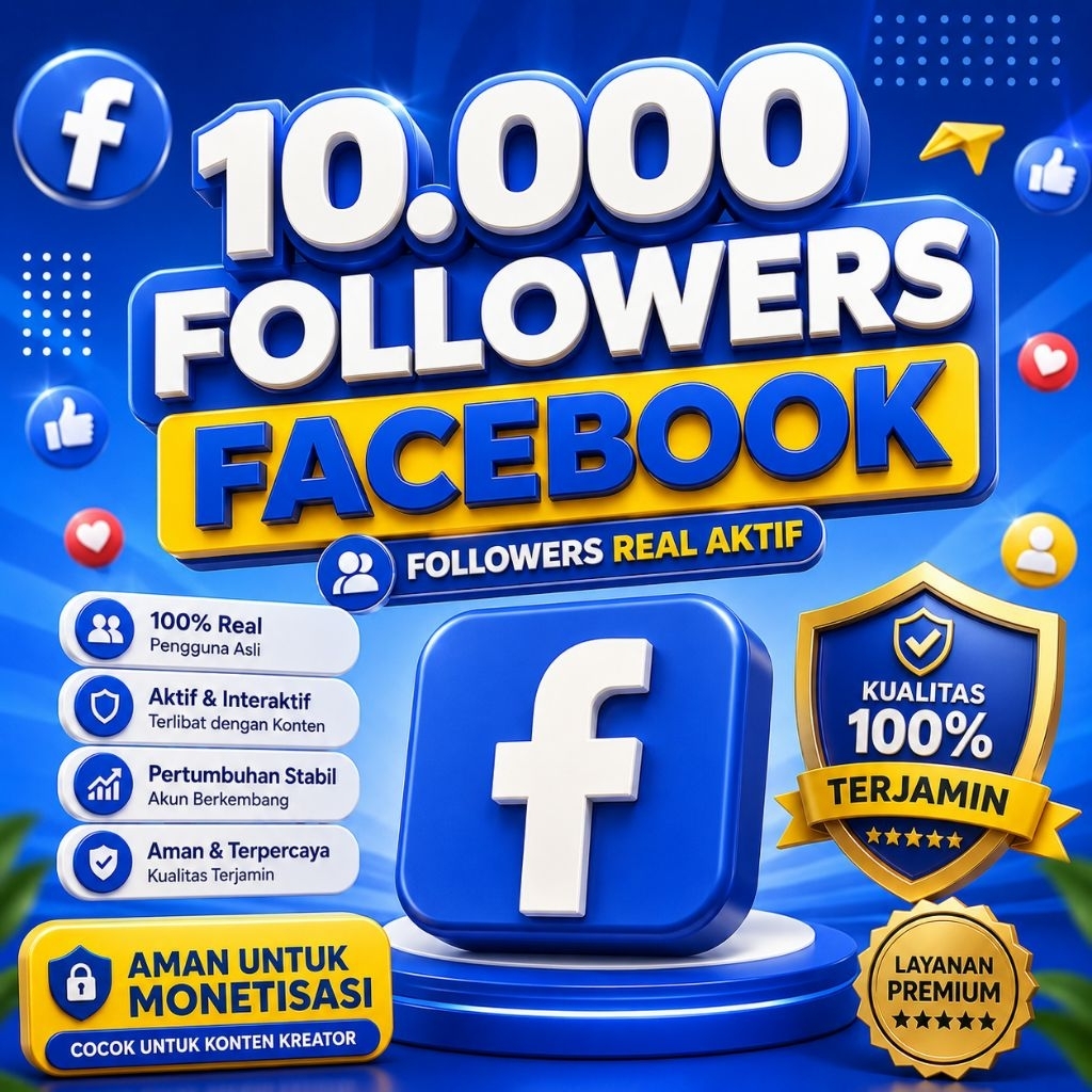 Followers Facebook Pengikut Facebook Akun Aktif Pro/Halaman Aman Monetisasi
