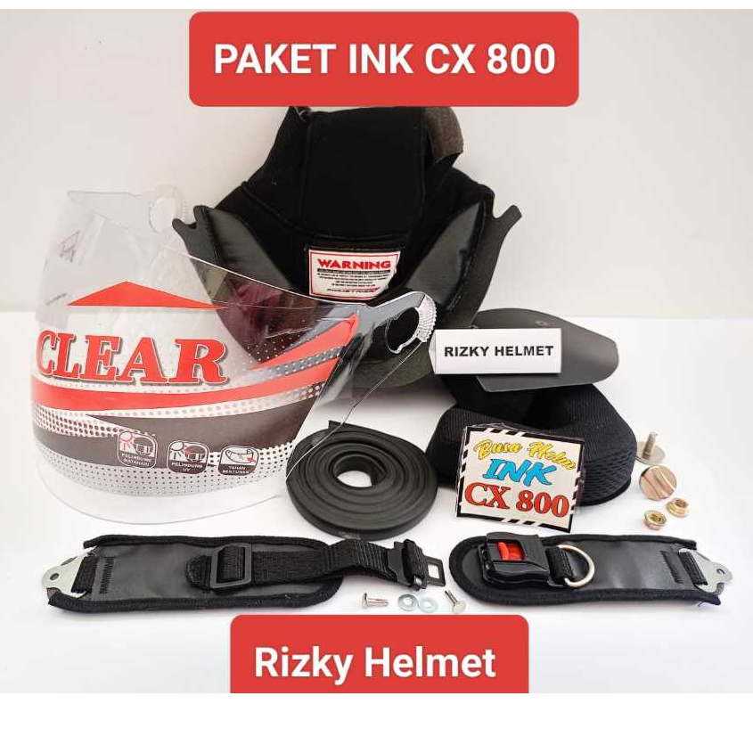 PAKET SPAREPART HELM INK CX 800, INK CX800. BUSA HELM INK CX 800 + KACA HELM INK CX 800 + TALI HELM 