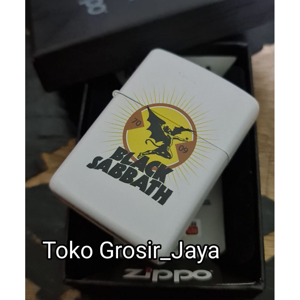 Zippo custom Uv print Black Sabbath White Matte