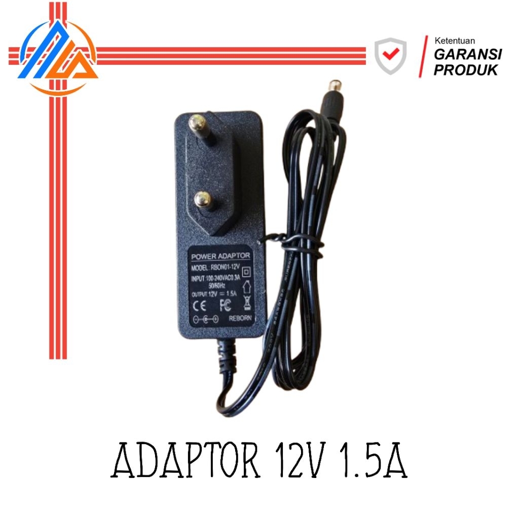 ADAPTOR 12 VOLT 1.5 AMPERE BARU