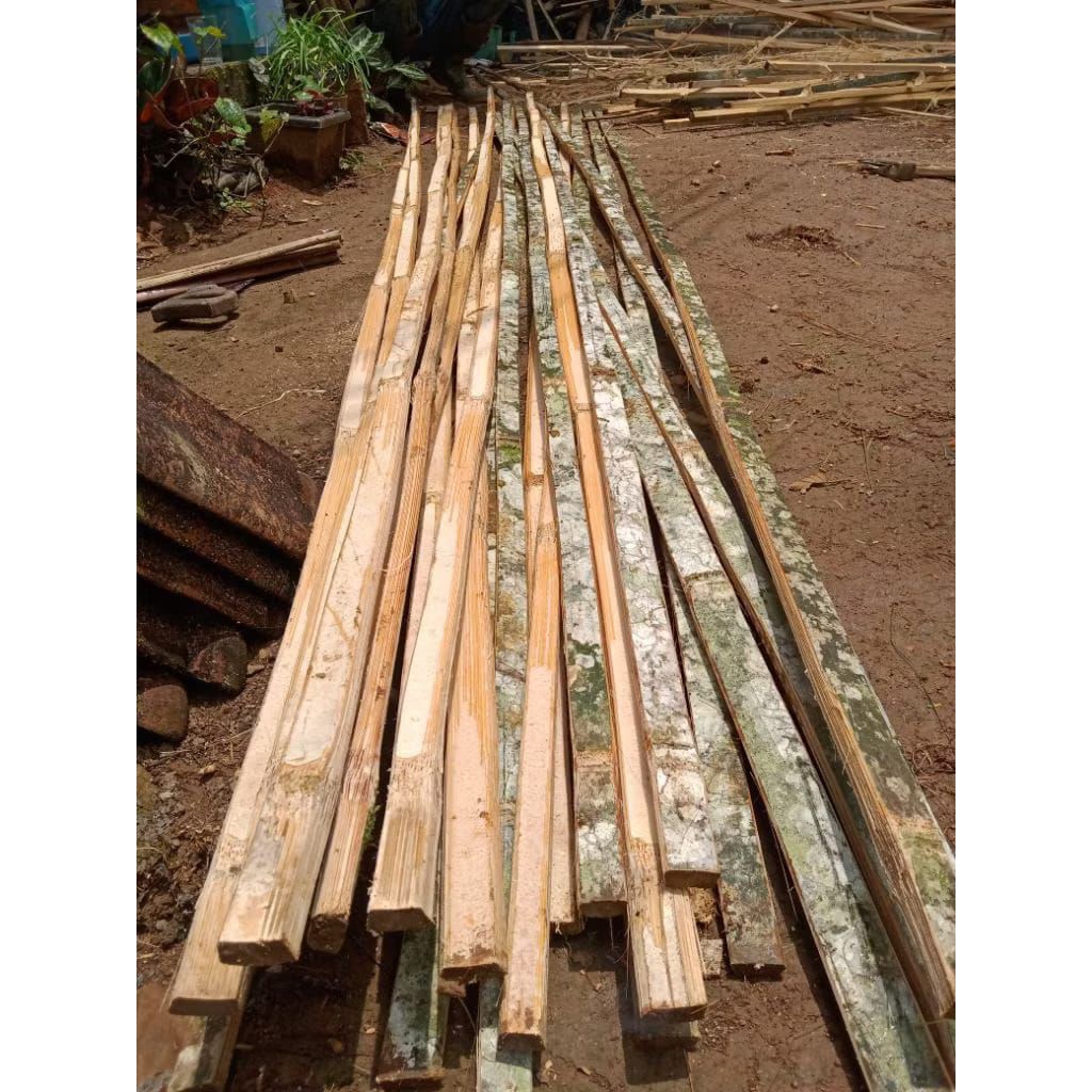 Bilah bambu petung super ukuran 2x3m Utuk bahan SENDAREN dan kerajinan