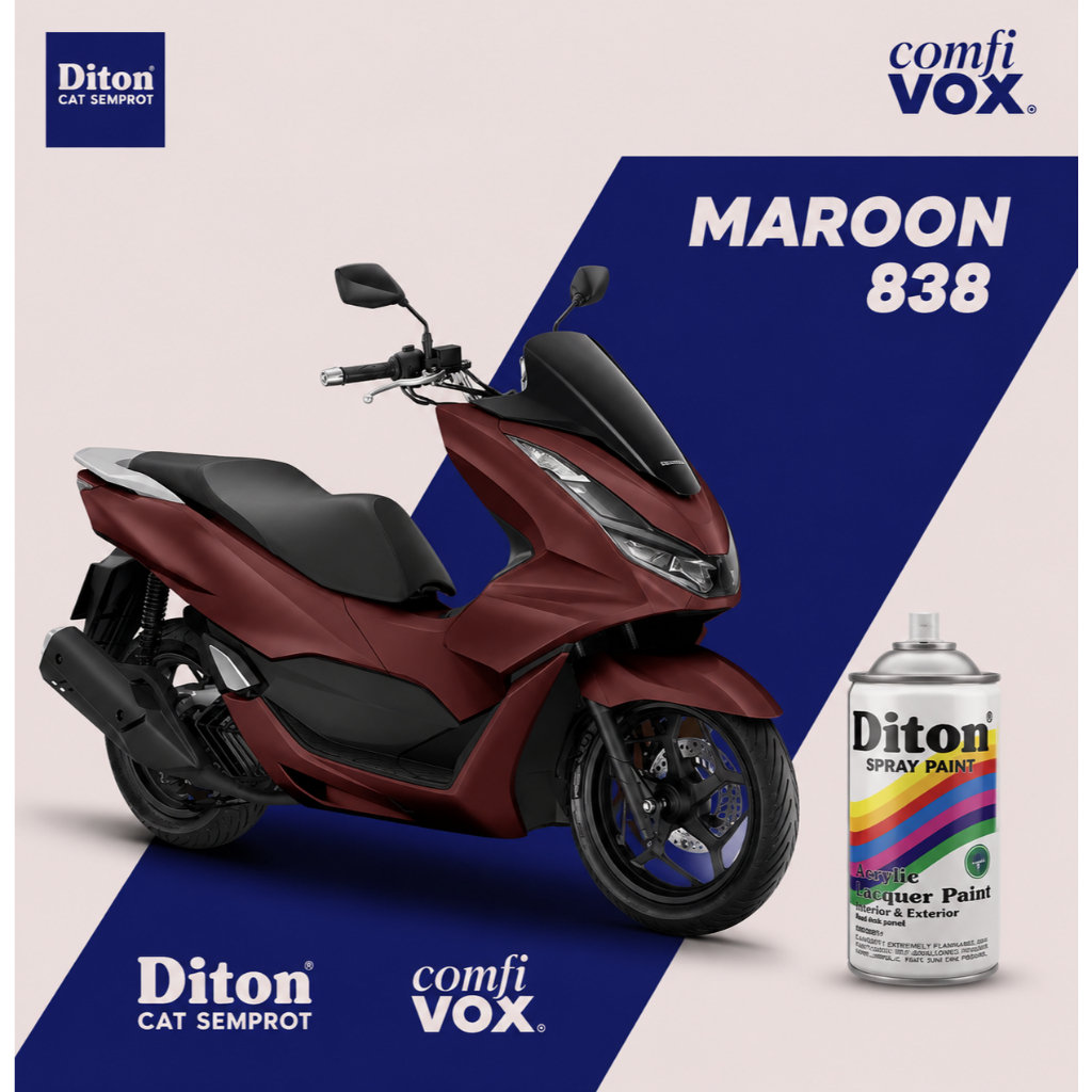 DITON Cat Semprot Merah Maroon - Maroon 838* / 838