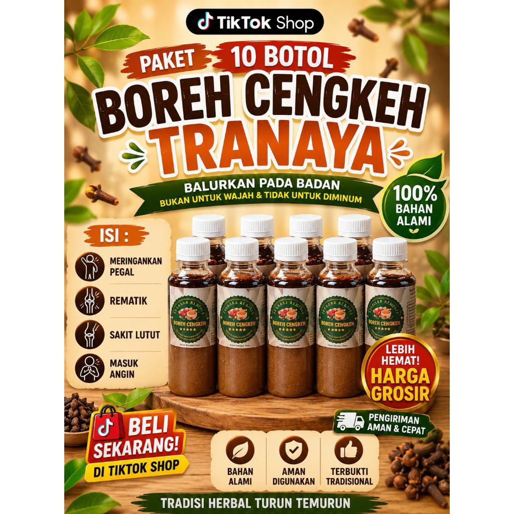 1 botol boreh cengkeh rempah tranaya
