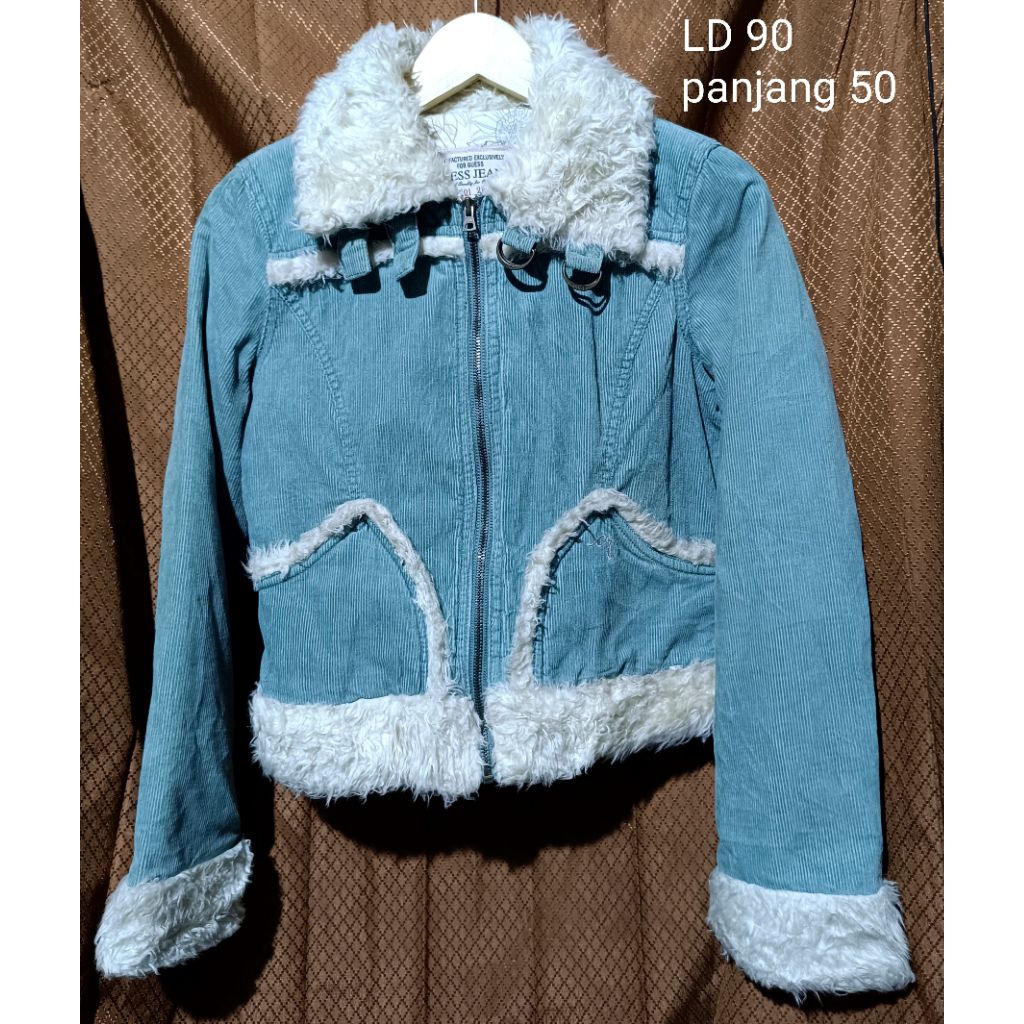 jaket corduroy vintage crop jaket vtg kerah bulu cordu jaket vintage corduroy jaket corduroy crop bu